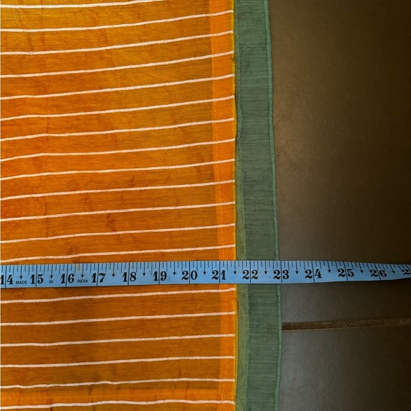 TABLE RUNNER Orange Green Gold Trim Long Decorative Party Event Summer Child EUC - Picture 12 of 12
